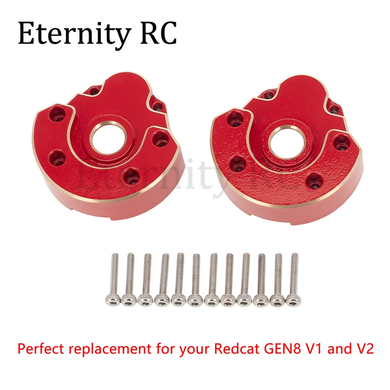 Maßstab 1:10 Messing C-Nabe Vorderes äußeres Portalgehäuse Hinterachsträger Zahnradabdeckung für REDCAT GEN8 V1 V2 Scout II RC Crawler Teile