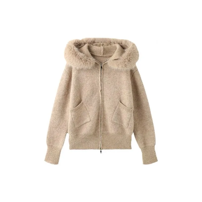 

YYAHAS хлопковый воротник свободный вязаный кардиган с капюшоном свитер куртка женский осенний ленивый стиль топ в корейском стиле