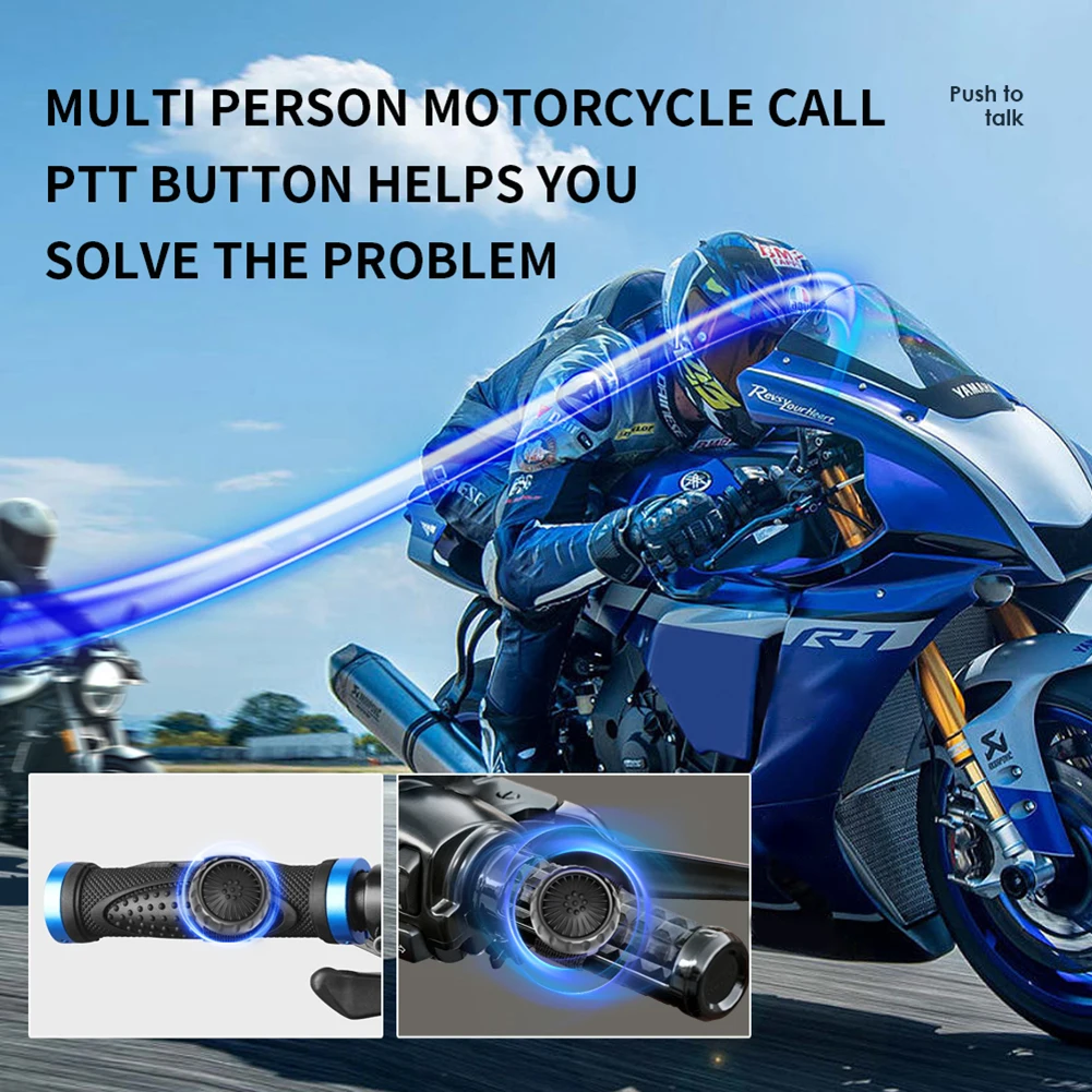 Walkie Talkie sem fio Bluetooth PTT, botão de controle para microfone ZELLO, alto-falante, iOS, Android, carro, Moto Voice Call