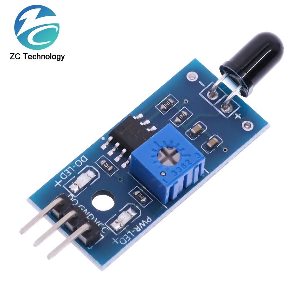 IR Infrared 3 Wire Flame Detection Sensor Module IR Flame Sensor Module Detector Smartsense For Arduino