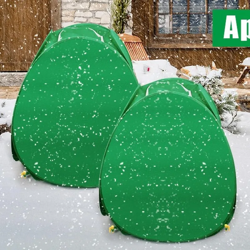 Pop-Up Plant Frost Cover, Foldable Nonwoven Garden Tent with Steel Wire Frame for Shrubs, Vegetables and Potted Plant Protection - view 3
