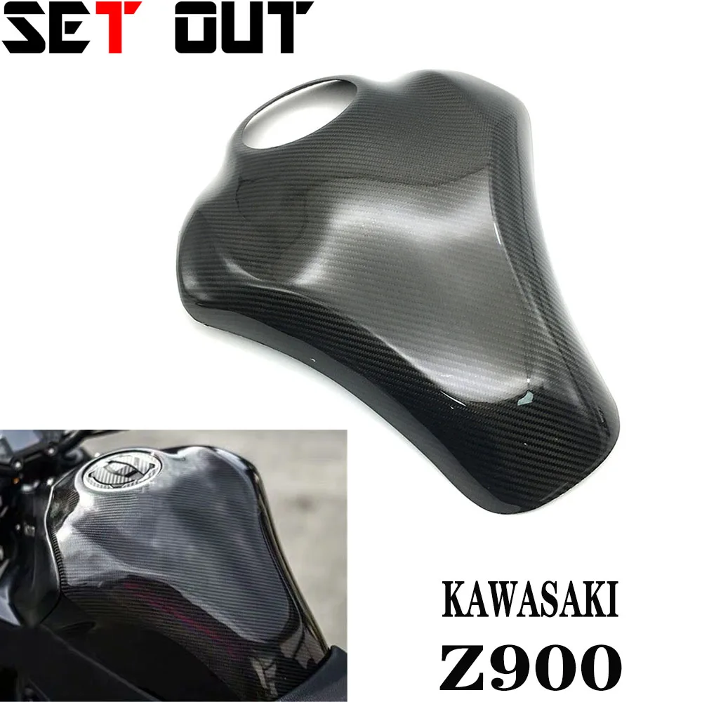 

For Kawasaki Z900 2017 2018 2019 Motorcycle Accessories real carbon fiber fuel tank pad cover sticker fuel tank protection cover