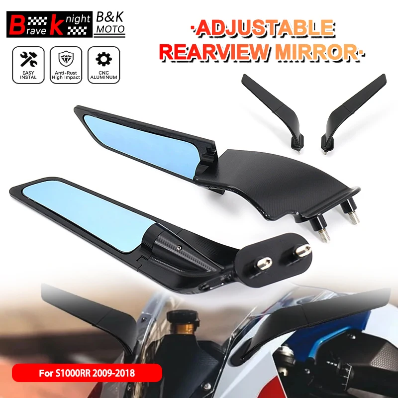 

For BMW S1000RR 2009-2018 Motorcycle Rearview Mirror Adjustable Wing Side Mirrors Accessories for s 1000 rr 2018 2017 2016 2015