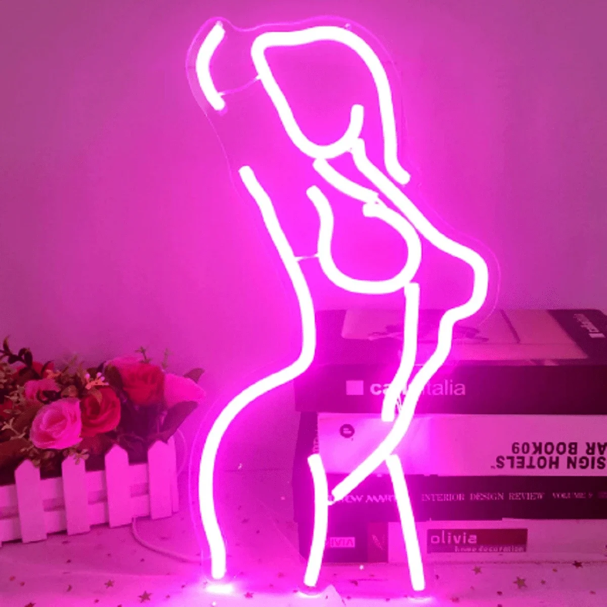 Sexy Girl Women Body Back Neon Lights for Bedroom Gaming Room Bar Club Home Birthday Party Decor For Windows Wall Doors LED Sign