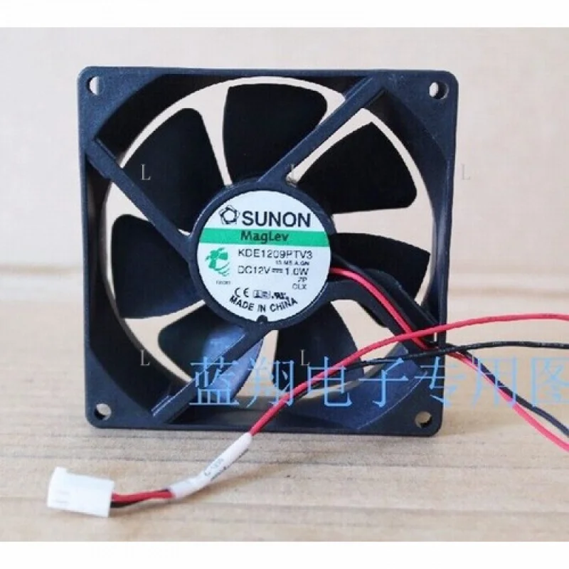 

L for Sunon KDE1209PTV3 DC12V 1.0W cooling fan 92*92*25mm 2Pin[M158a]