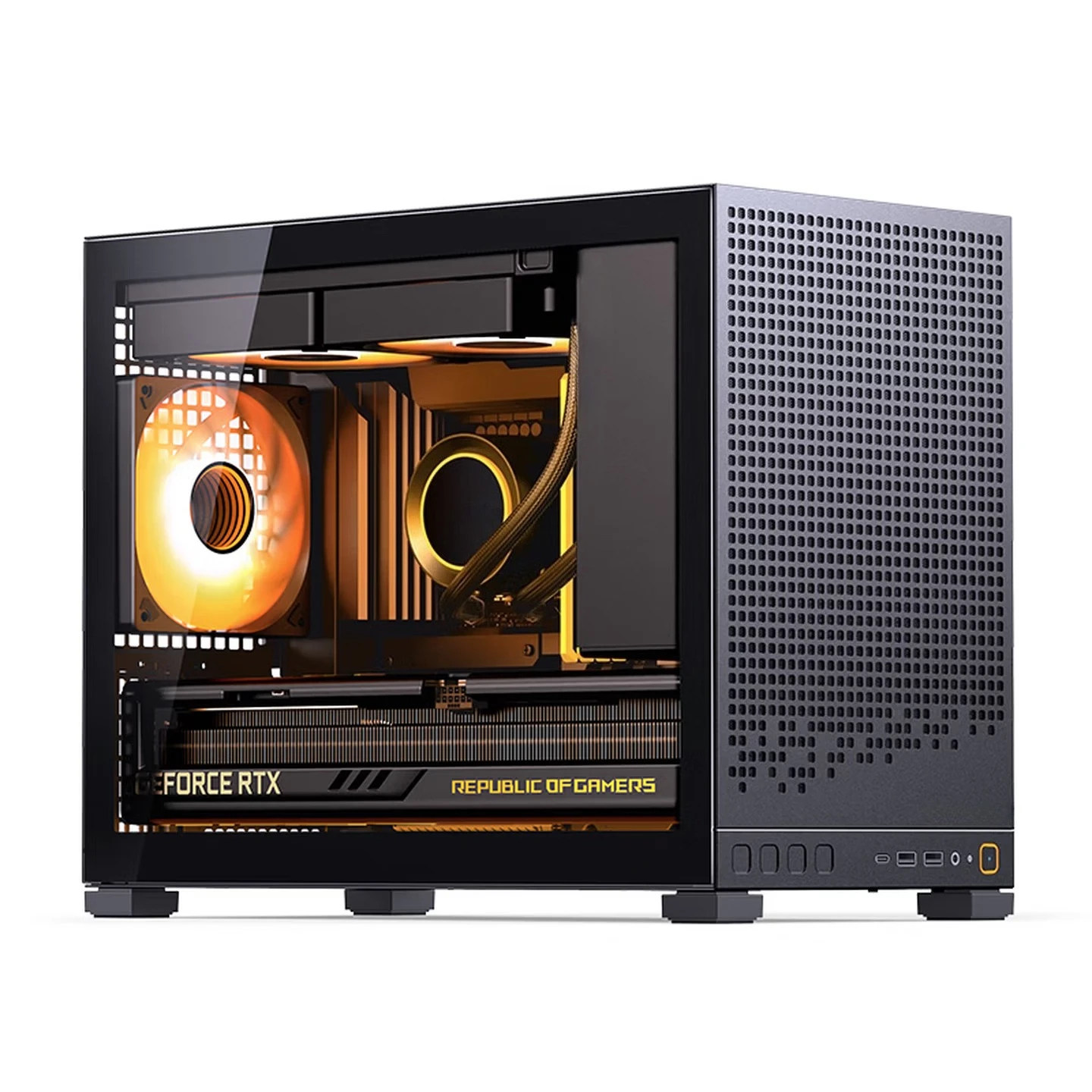 Without Fan Black MATX Desktop Chassis (/Adjustable Backline/Support Backplug MATX Main Board /ATX Power Supply/240 Cold Ranking