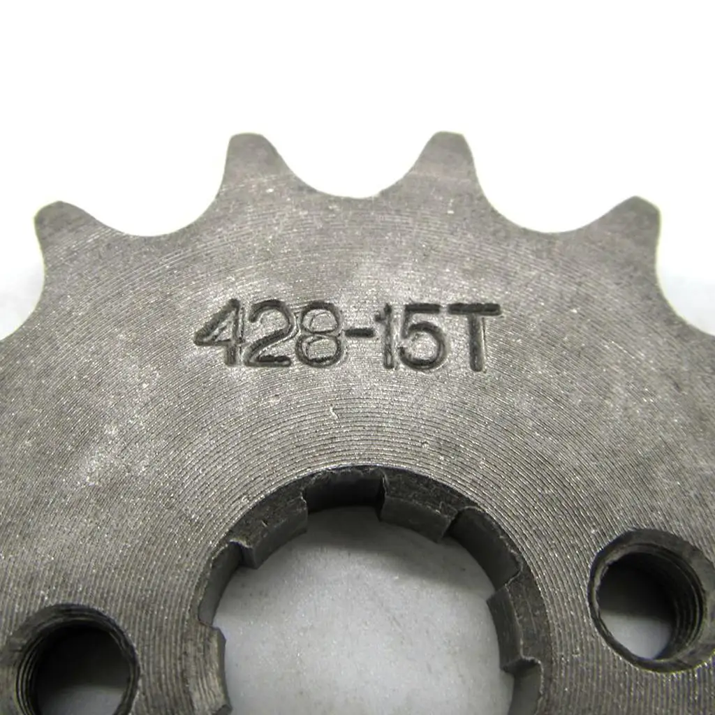 Heavy Duty 428 15T Front Chain Sprocket Pit Bike Chain Adjuster for 110cc 125cc Dirt Bike