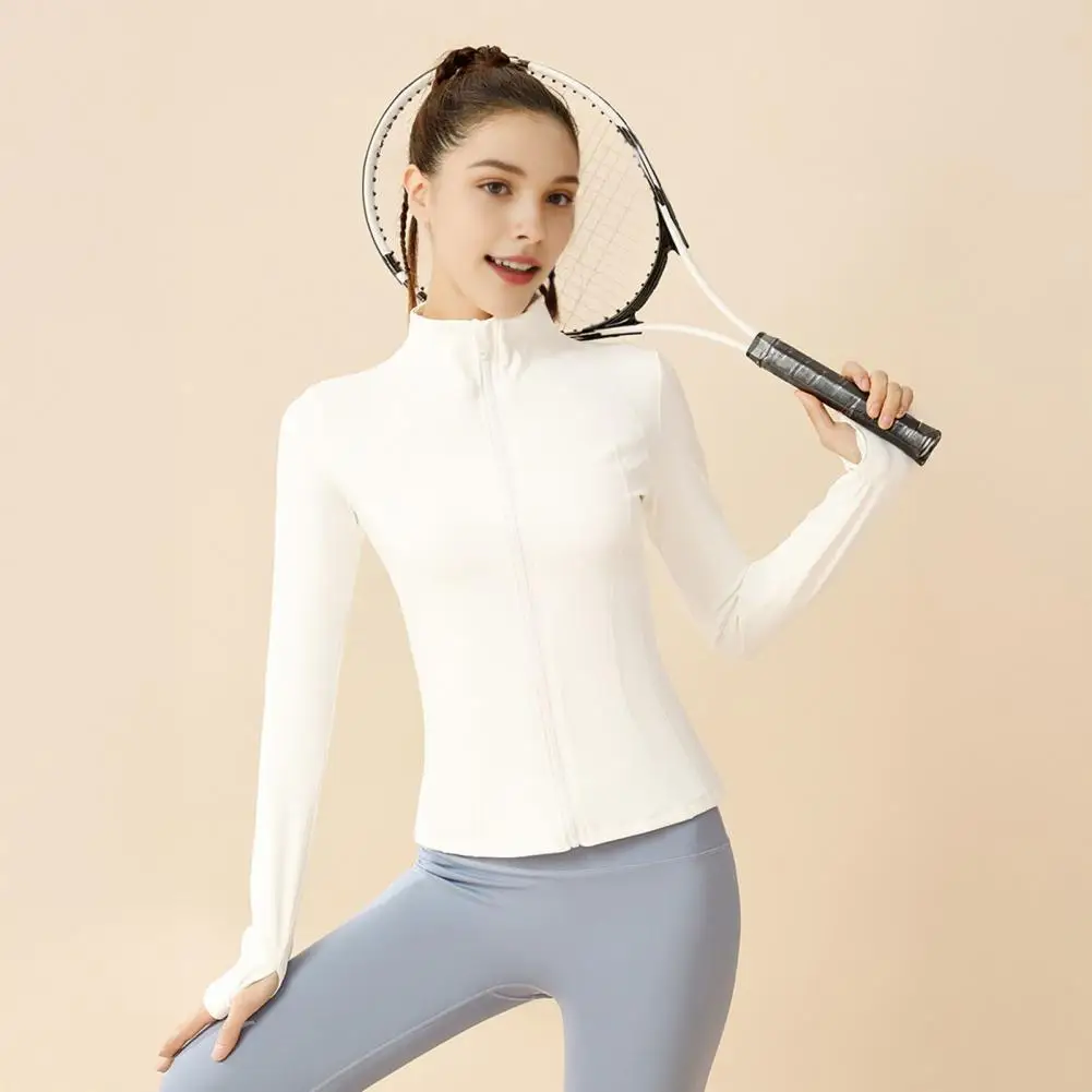 Women's Jacket Quick-drying Sun Protection Sport Coat Women's Tight Yoga Wear Long Sleeve Cardigan Running Fitness Jacket Zipper