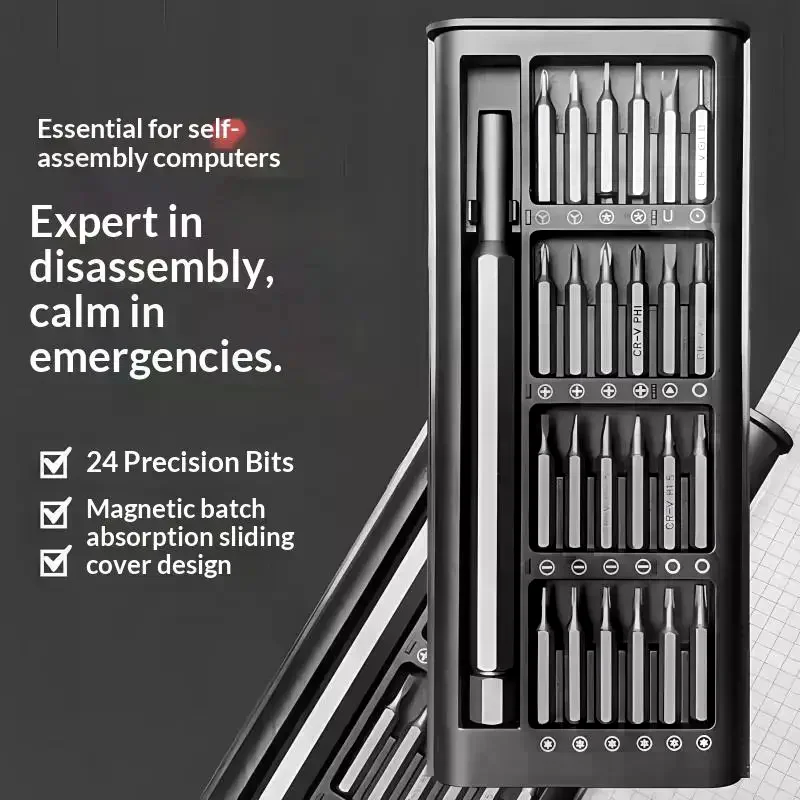 Mini Screwdriver Set, Flathead And Crosshead Small Screwdrivers, Suitable For Electronics,Precision Repair Tools 25-in-1