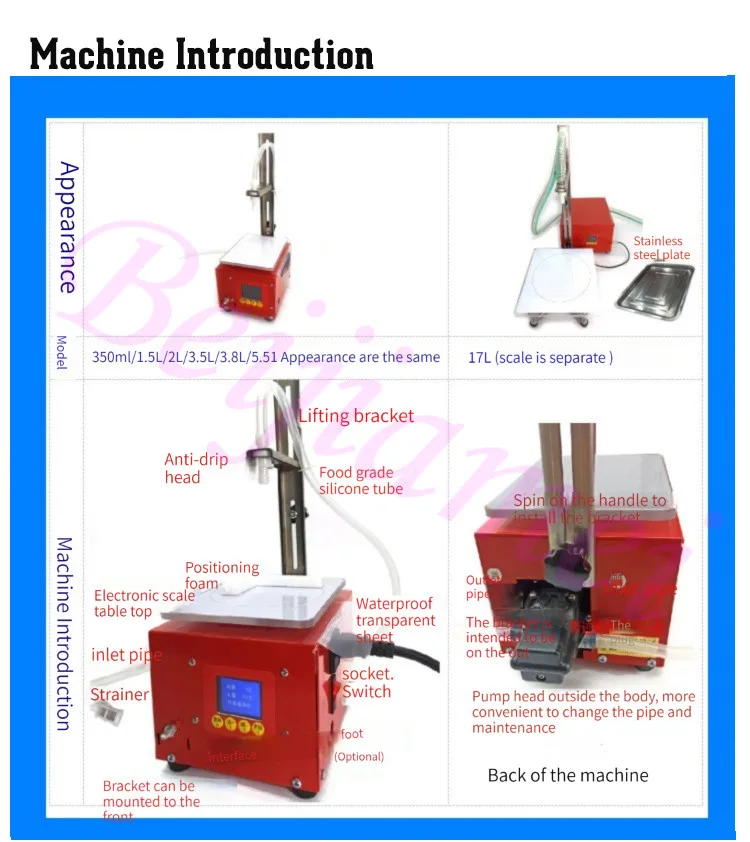 อัตโนมัติเชิงปริมาณ Liquid Filling Machine Commercial Baijiu น้ำมันชั่งน้ำหนักจับเวลา Dispensing Filler Multi-Functional