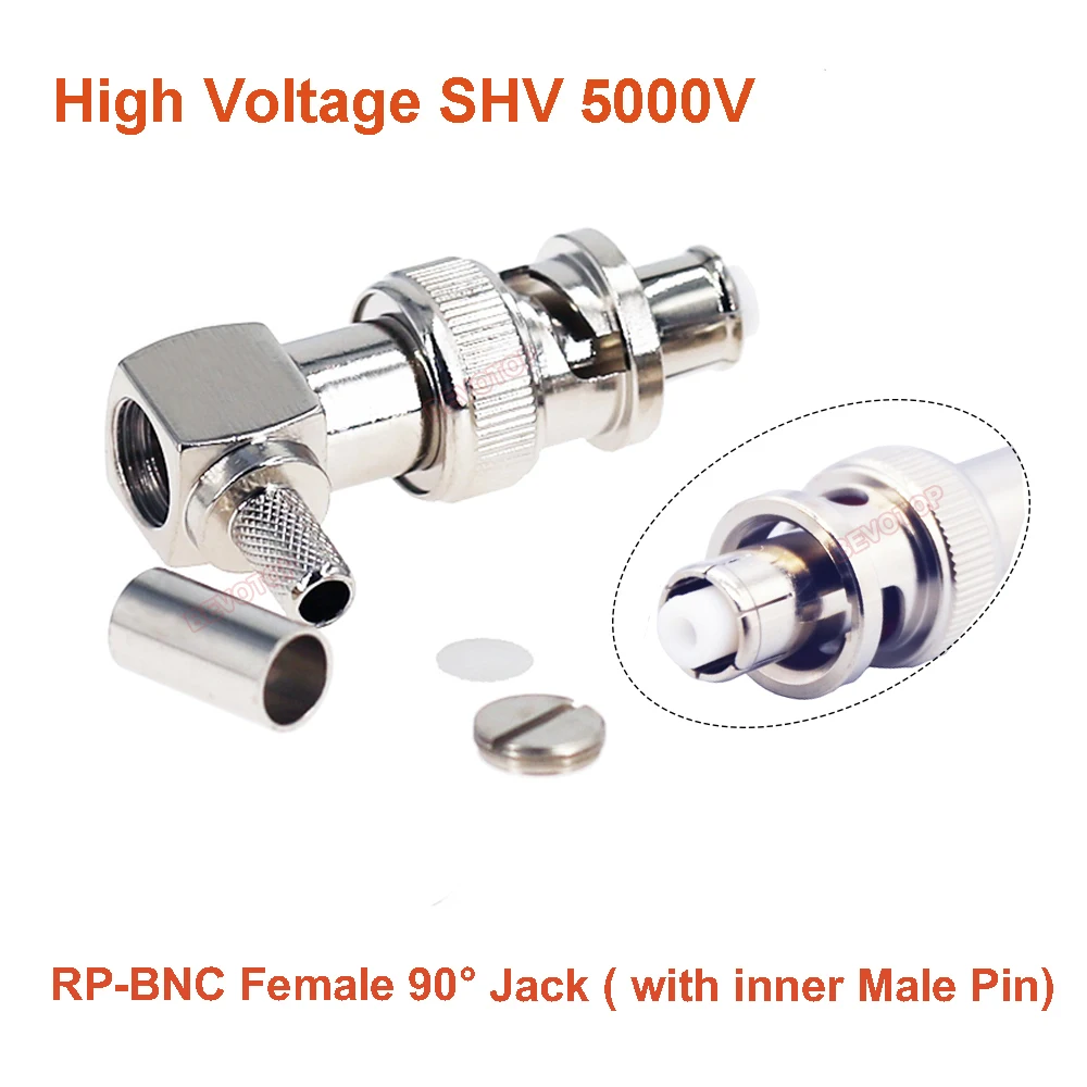 Imagem -04 - Conector Coaxial rf para Cabo Alta Tensão 5000v Shv Rp-bnc Macho Fêmea Alta Qualidade Rg58 Lmr195 Rg223 10 Pcs Lot