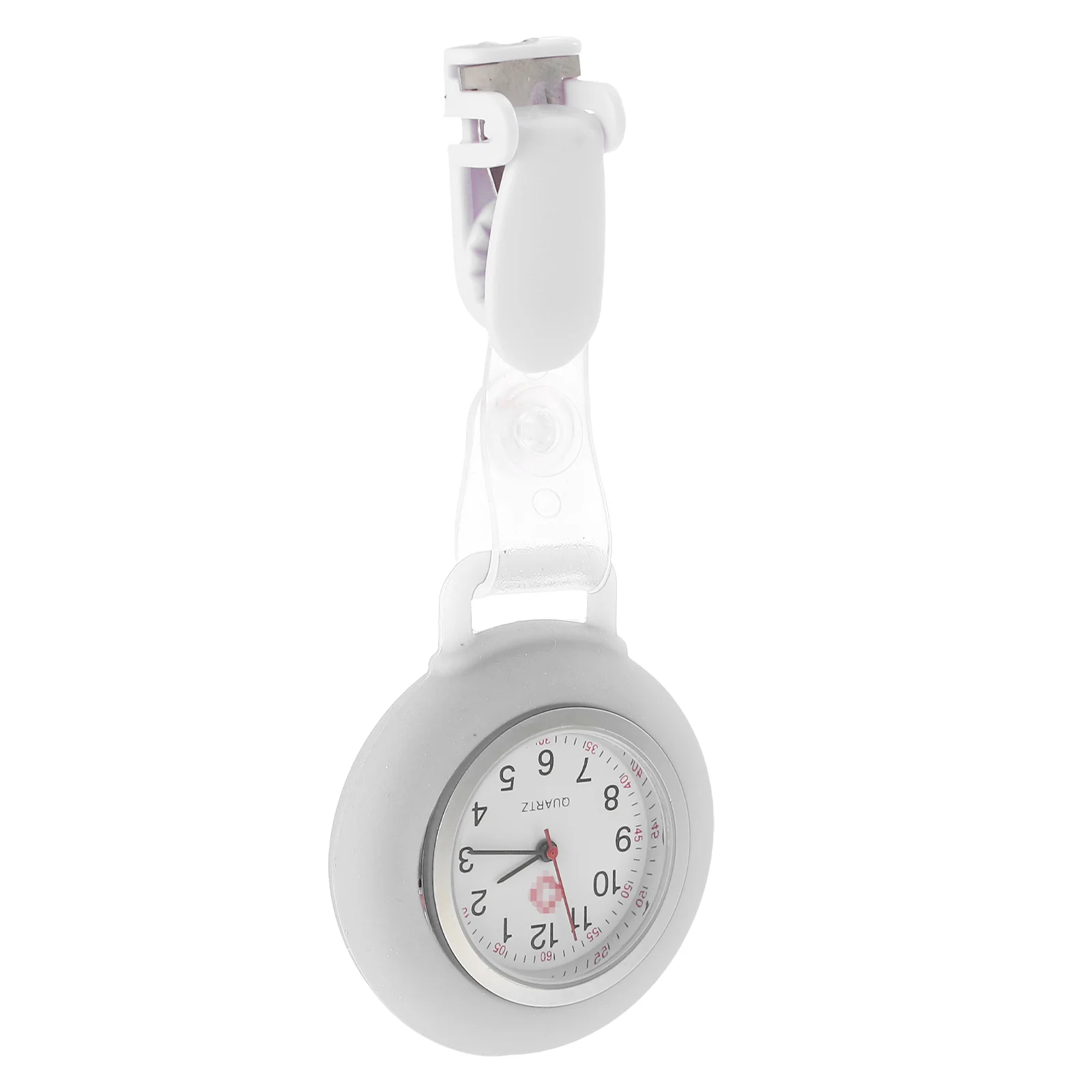 Portable Breast Watch Clip White Professional Pocket Watch for Nurses Lightweight Multi function Nurse Clock Accessory
