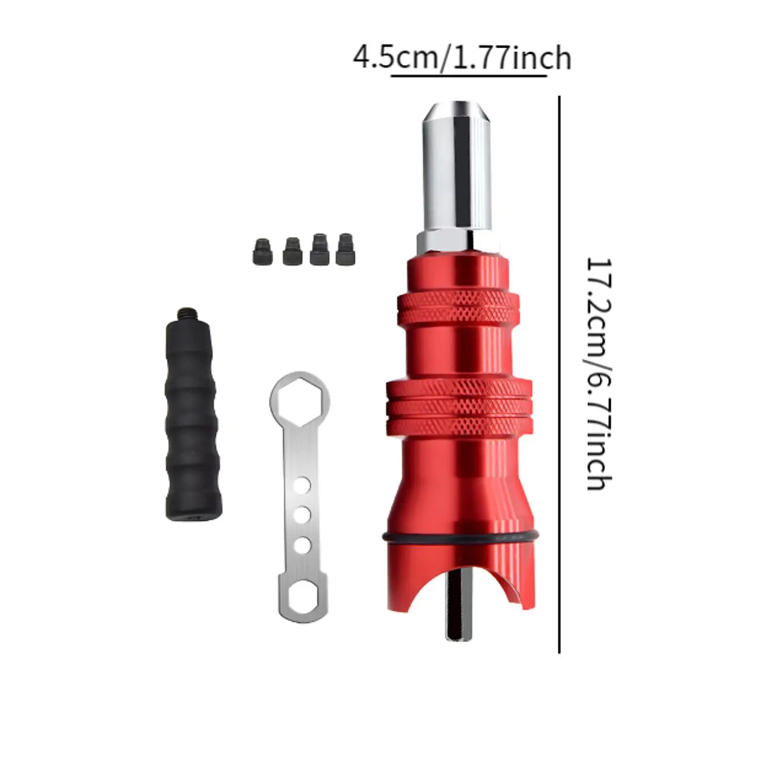 Cordless Drill Electric Rivet Adapter Professional with Interchangeable Rivet Heads for Building Home Cars Instruments Furniture