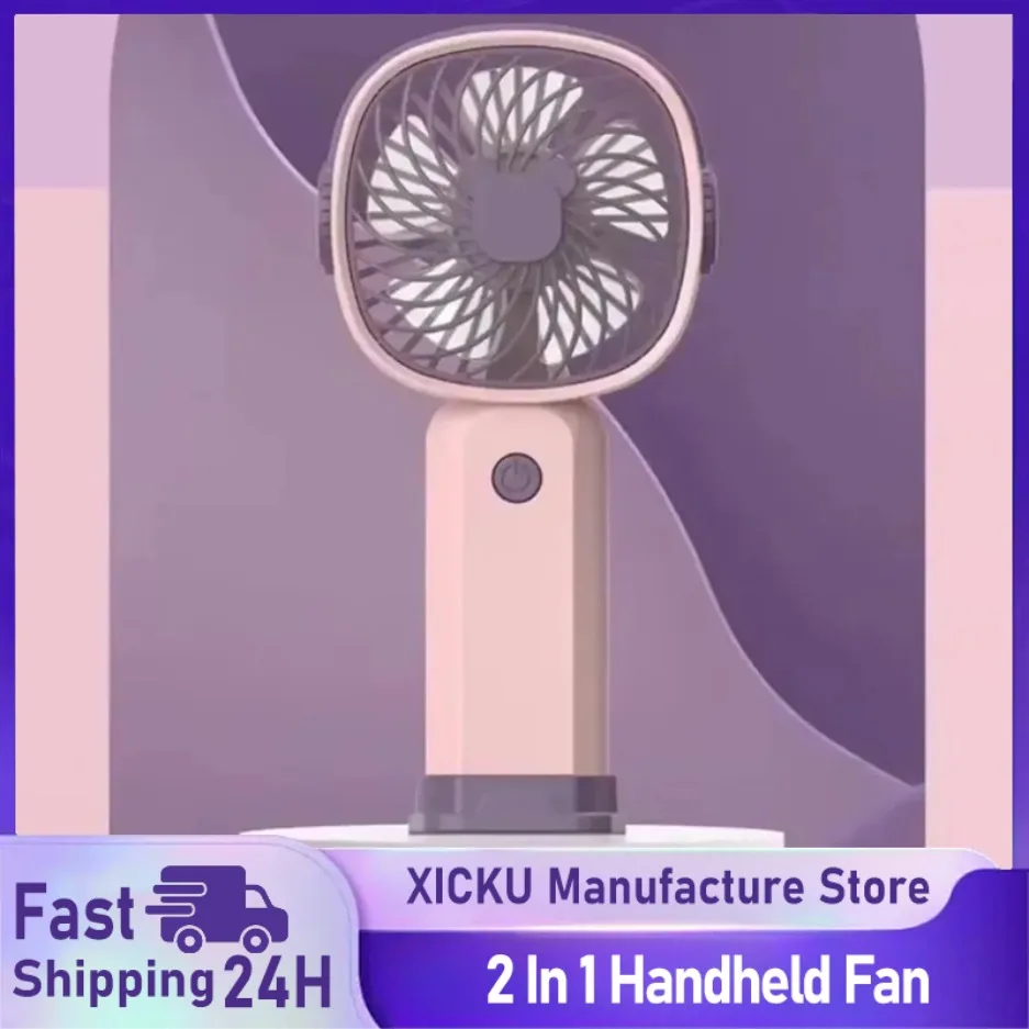 

Summer Mini USB Smart Handheld Fans Portable Multifunctional Desktop Electric Fans With Holder For Office Outdoor Sport Shopping