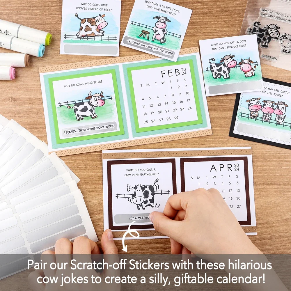 مضحك الأبقار غرامة الزهور ملاحظات Stamps الحيوانات قطع يموت وختم DIY بها بنفسك صنع المشهد أجندة مكتبية /رزنامة مكتبية حامل ألبوم الديكور #2