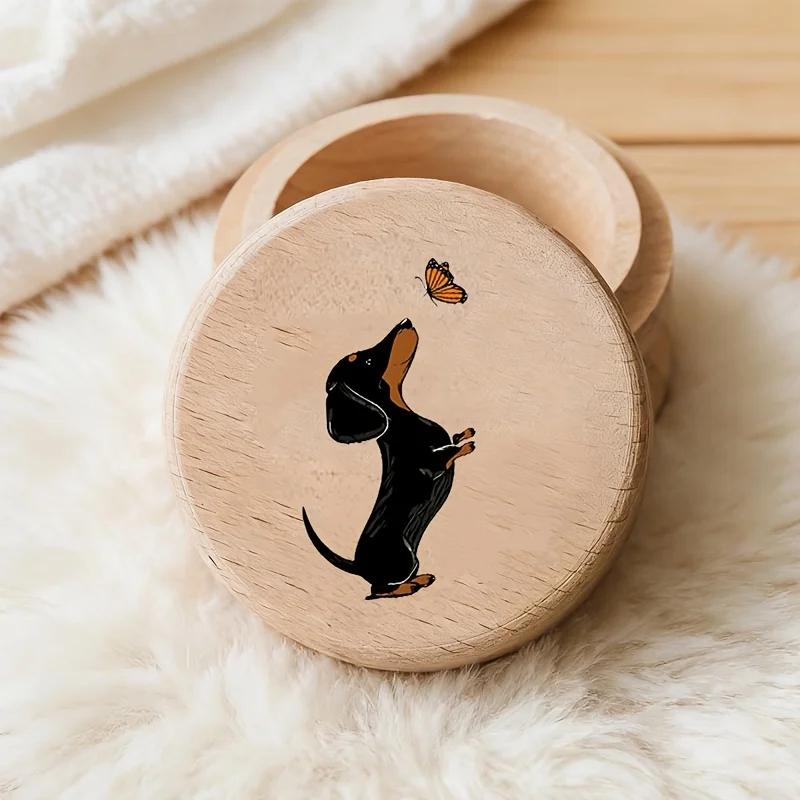 Precious Wooden Small Box 2D Gift Childhood Charm Fantasy Storage Multi-Functional Desktop Decor Pet Hair Storage Simple Design