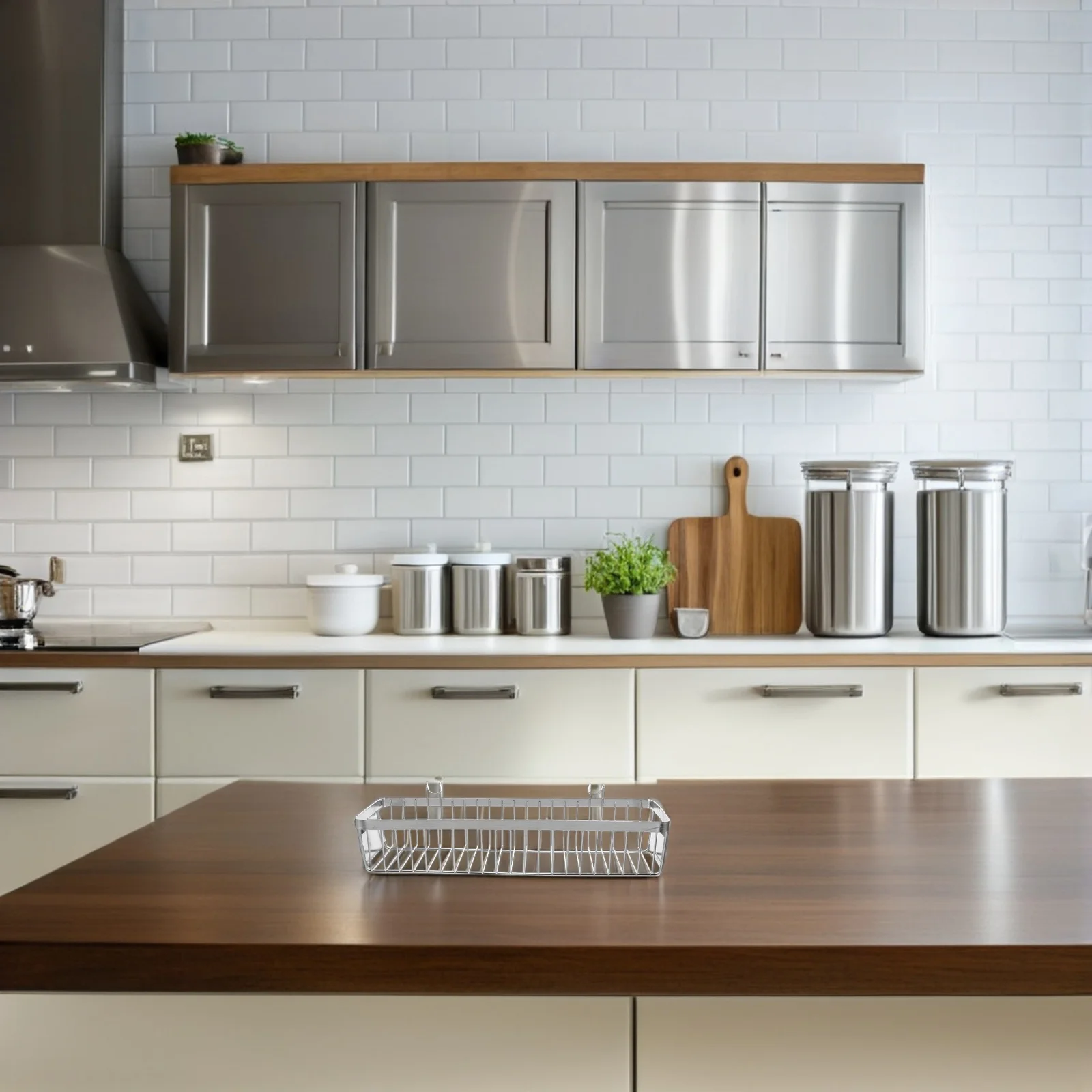 

1pcs Stainless Steel Utensil Holder Kitchen Sink Organizer For Chopsticks Forks Spoons Cutlery Storage Drying Rack Dishwasher