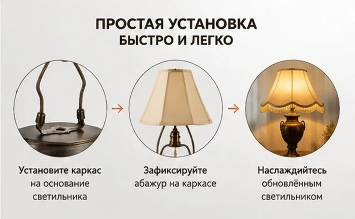 Lampshade Support Frame Harps Holder Bronze Brackets for Saddle Base Mounting Accessories Attachment Table Shades Holders