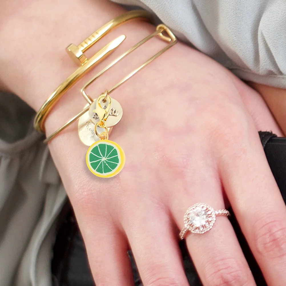 100 Uds. De abalorios de cuentas de frutas de arcilla polimérica, duraderos, sin deformar, DIY, fabricación de joyas, pulseras, collares, accesorios, espaciador de alimentos artesanal