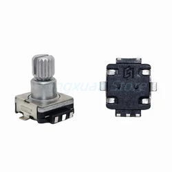 2pcs EC11 Rotary Encoder With Push Button Car navigation Volume Switch 30 Positions 5pins SMD Type Handle Length 11mm Plum Shaft