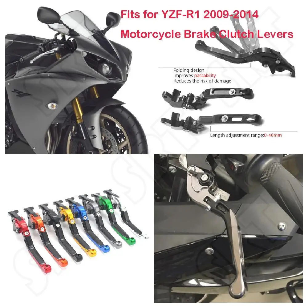 

Fits for Yamaha YZF R1 YZF-R1 ABS 2009 2010 2011 2012 2013 2014 Motorcycle Folding Adjustable Extendable Brake Clutch Levers Kit