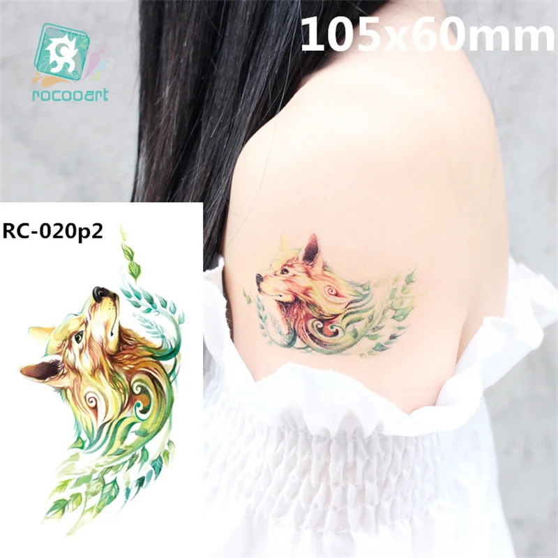 Body Art waterproof temporary tattoos paper for women and Children 3d lovely Fox design small arm tattoo sticker RC-392