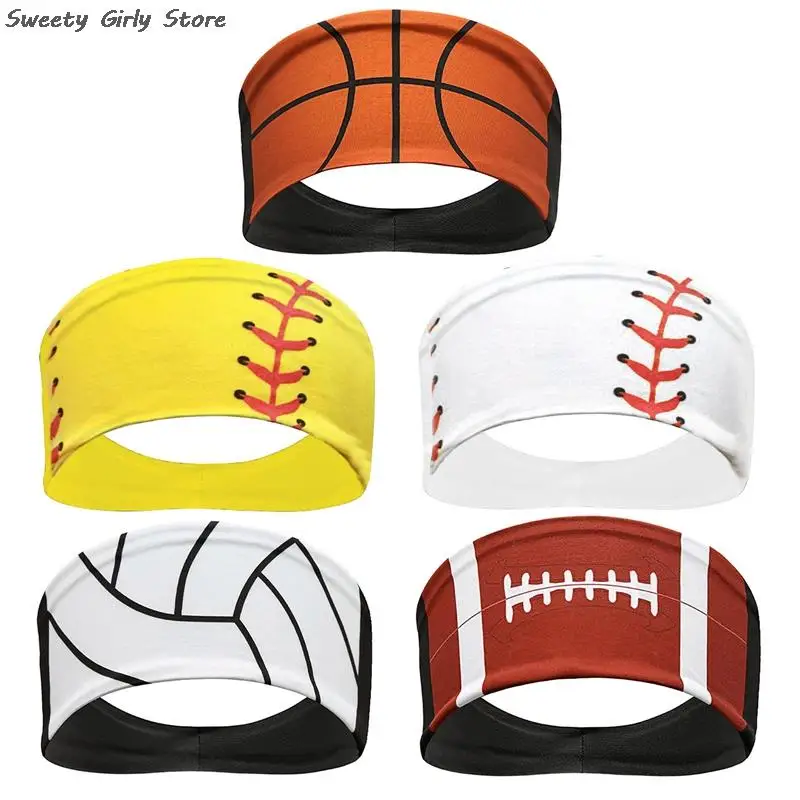

Basketball Football Headband Sports Sweatband Workout Tennis Hair Band Running Cycling Yoga Exercise Headwear Stretch Belts New