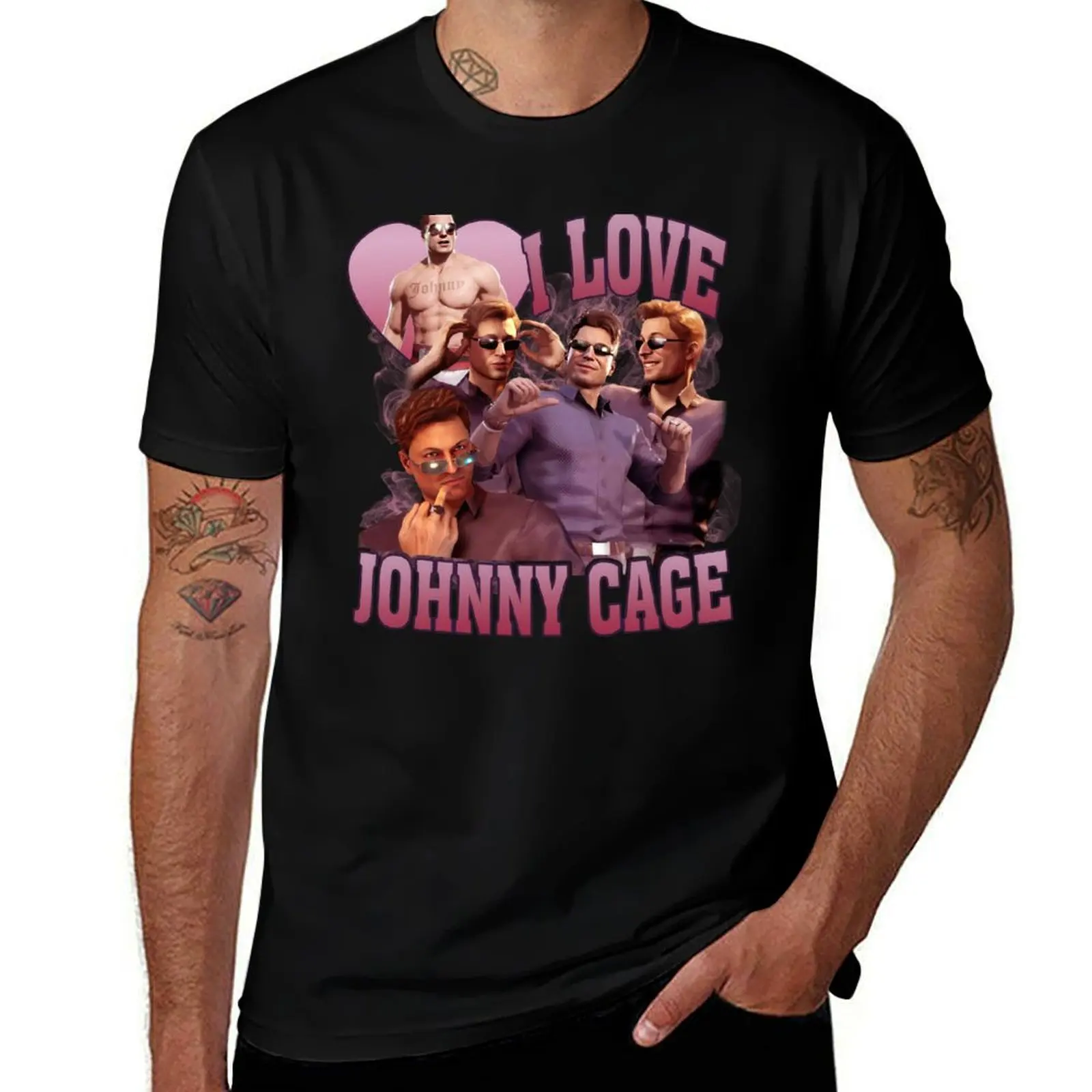 I Love Johnny Cage T-Shirt Funny t-shirt custom t shirt tees Short sleeve tee t shirt men