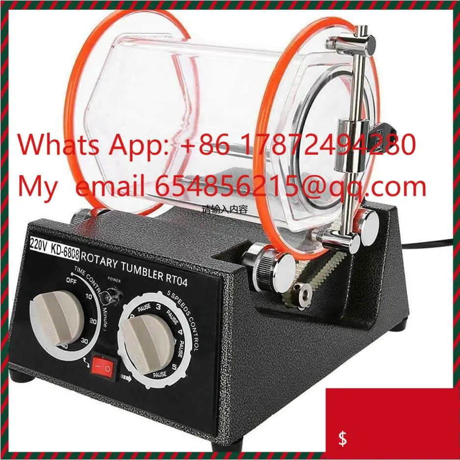 220V Mini Rotary Tumbler Gold Jewelry Equipment for Polish Machine Rotary Rock Tumbler Metal Polishing Machine