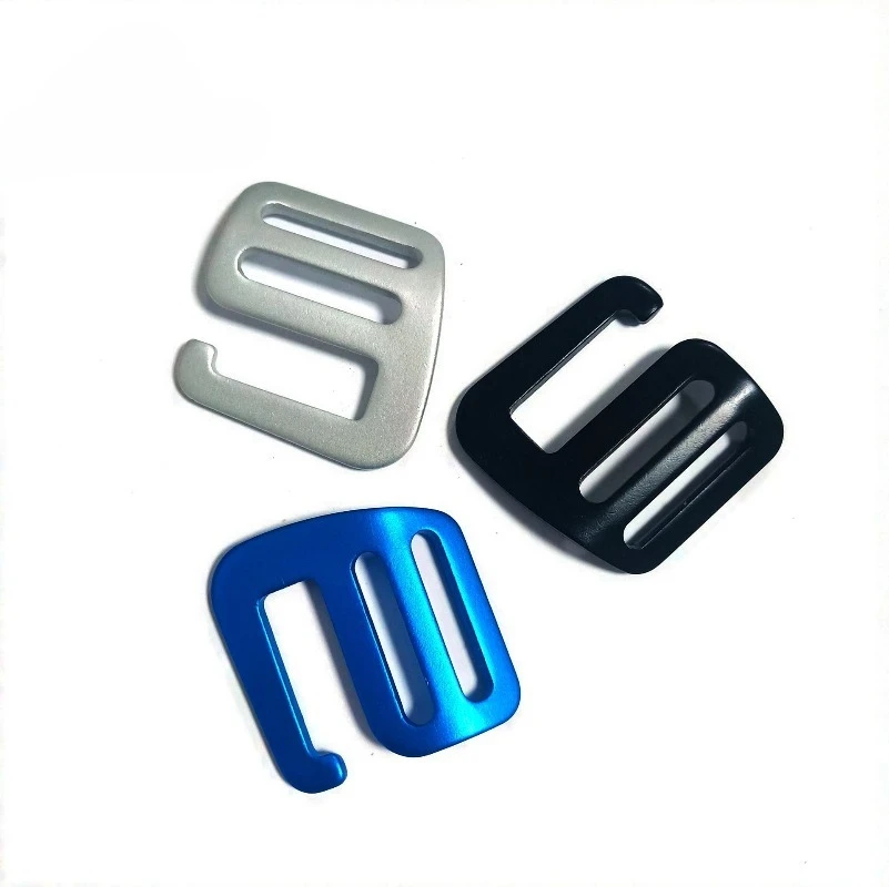 

10pcs 25 38mm Aluminum G Hooks Metal Tri-Glide Slider G Buckle for Webbing Belt Adjuster Backpack Strap DIY Accessories