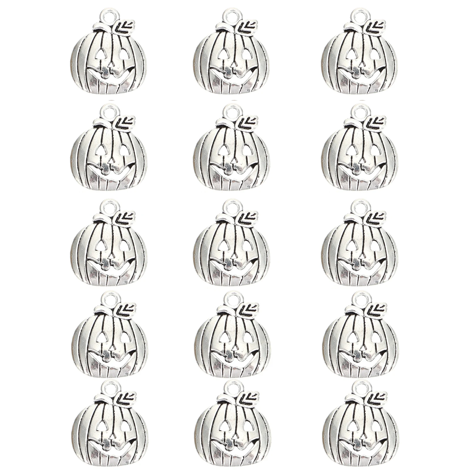 

100 Pcs Pumpkin Ornament Pendant Autumn Decorations Earrings Making Charm Alloy