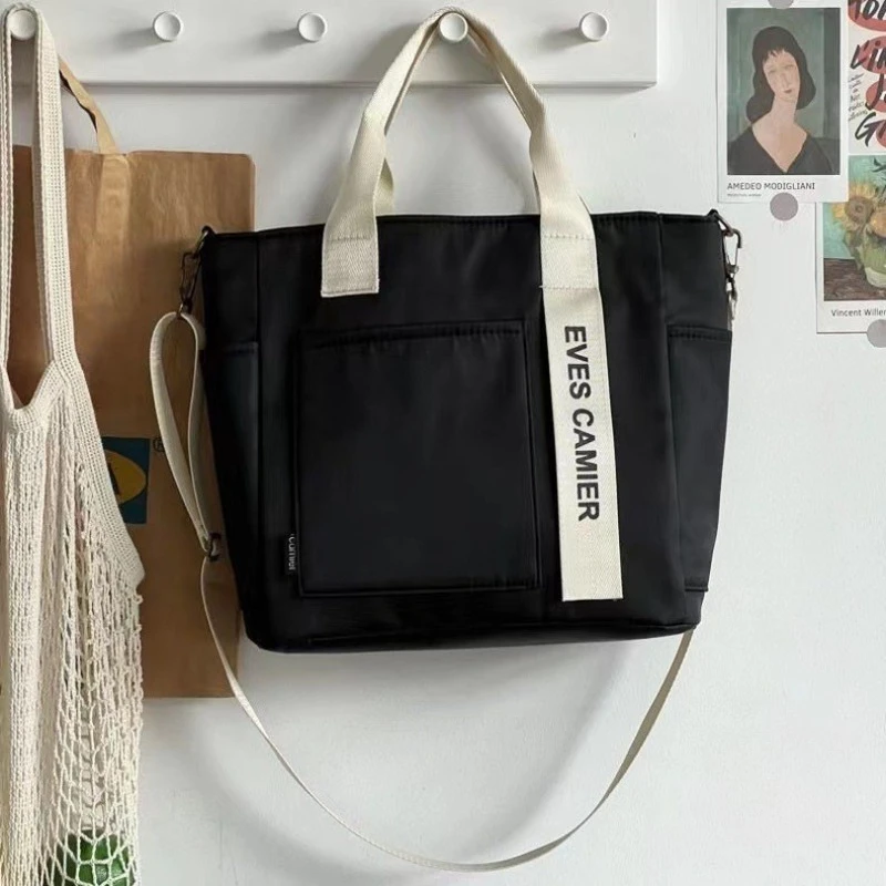 

Водонепроницаемая парусиновая сумка через плечо, стильная повседневная многофункциональная сумка большой вместимости для женщин, повседневное использование, путешествия