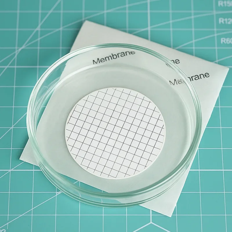 100 шт. мембранный фильтр MCE, смешанные целлюлозные дисковые фильтры, стерильные черные сетчатые гидрофильные фильтры 47 мм 0,45 мкм, индивидуальная упаковка