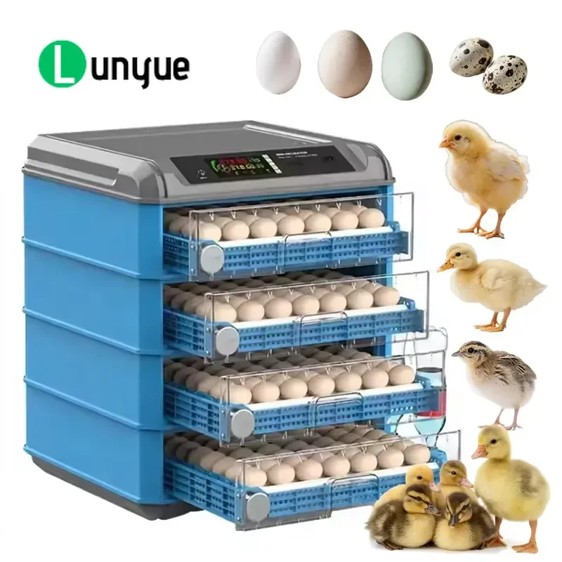 Dual Power Intelligent Egg Incubator Automatic Temperature Control Regular Turning Auto Water Addition One Button Operation