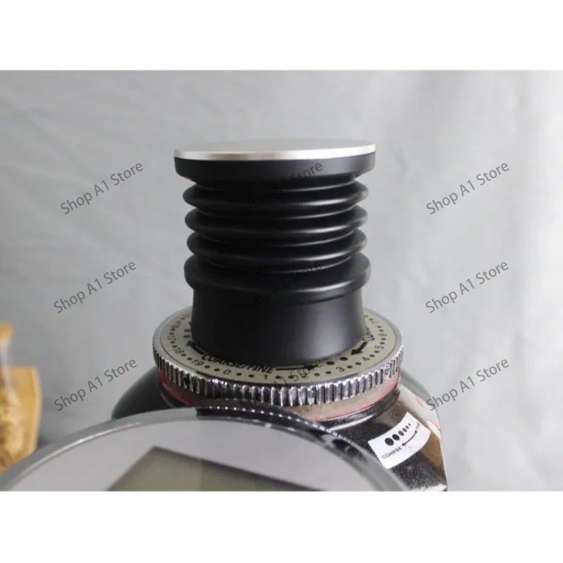 Universal Electric Coffee Bean Grinder, Small Bean Hopper Funnel, Press-to-Blow Cleaning of Grinding Disc Residual Powder