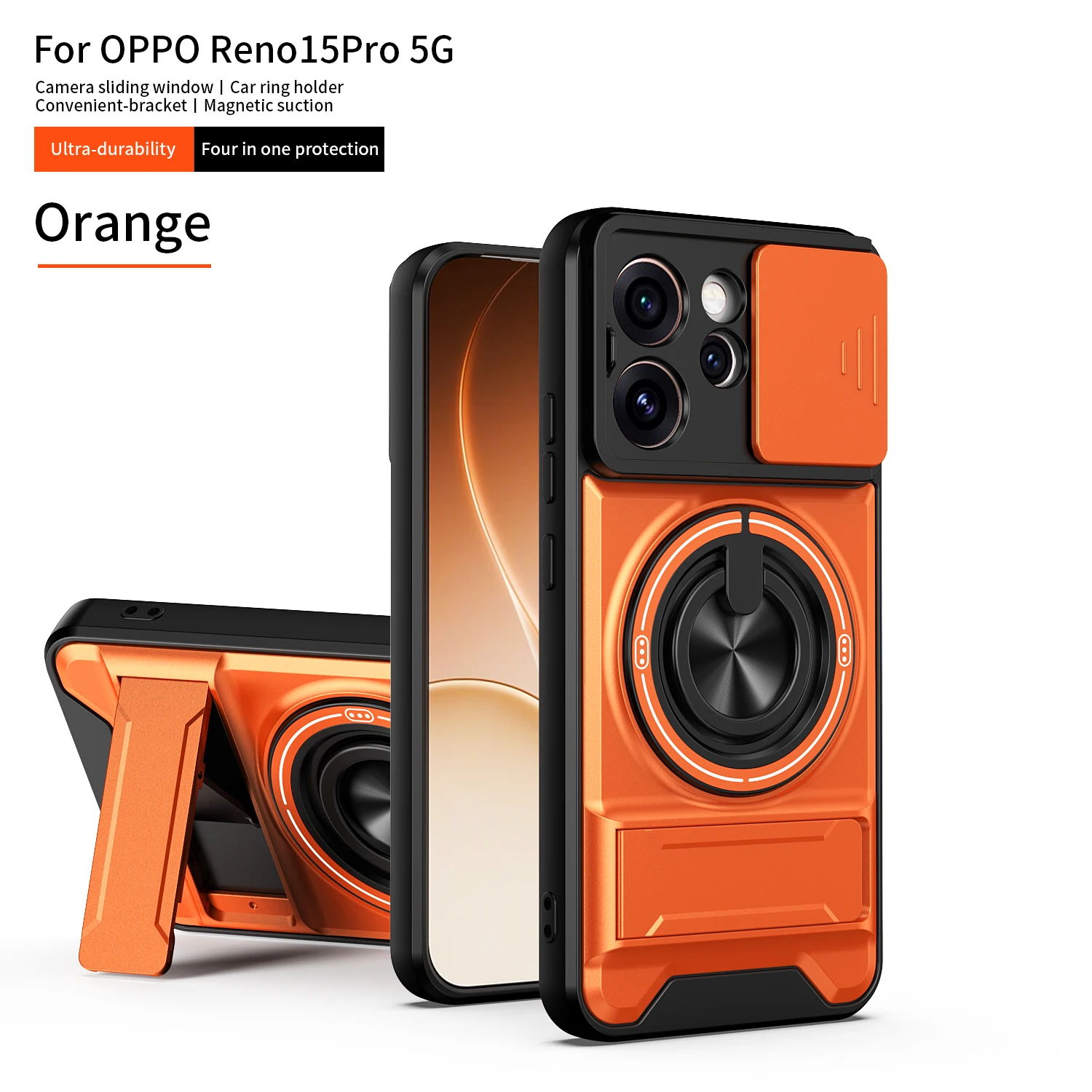 For Oppo Reno15 Pro Case Reno15 Pro Mini Cover Reno 15 Reno15 Pro Max Phone Case Magnetic Holder Military Armor CameraProtection
