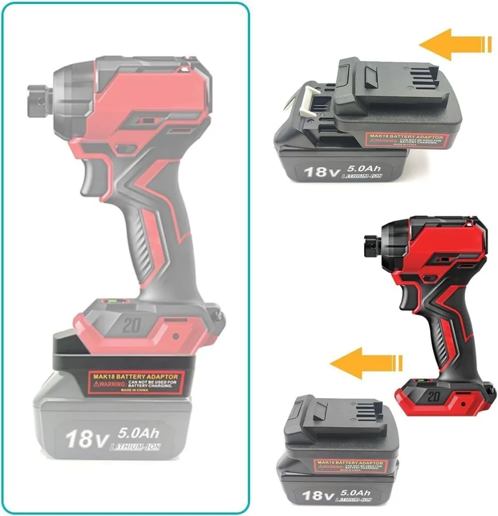 for SKIL 20v Drill Battery Adapter for Makita 18V Li-ion Battery Converter Work to for SKIL 20v Power Tool Drill