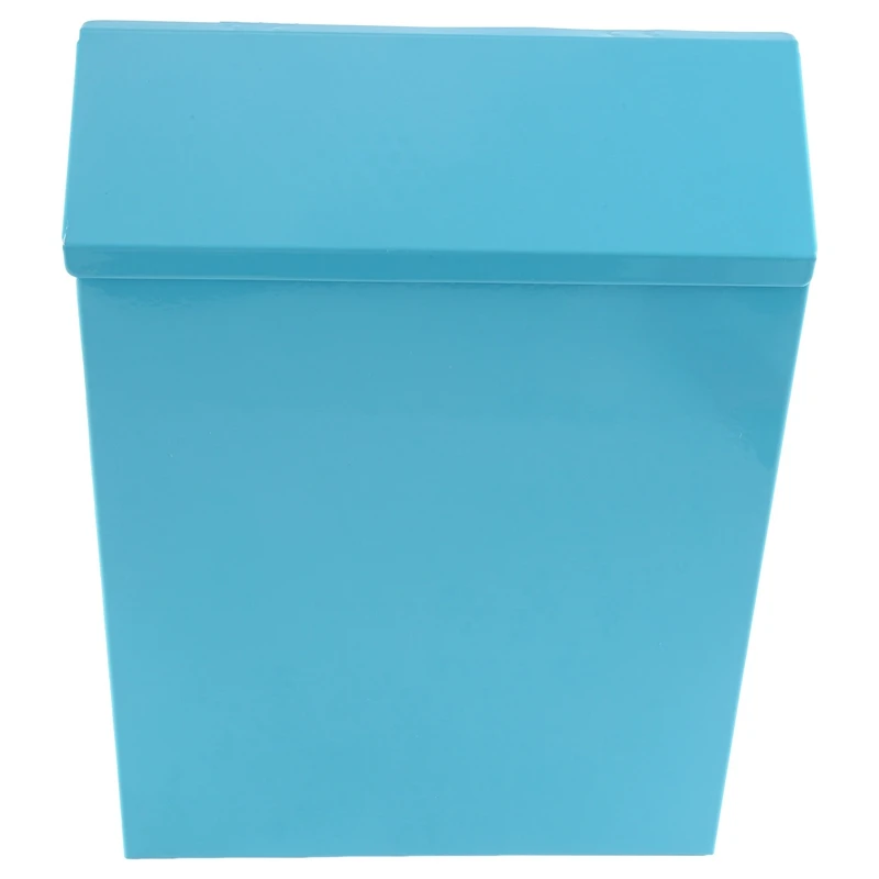 Lockable Mailbox Wall Collection Box Farmhouse Mailbox + Key Suitable For Home Office Blue