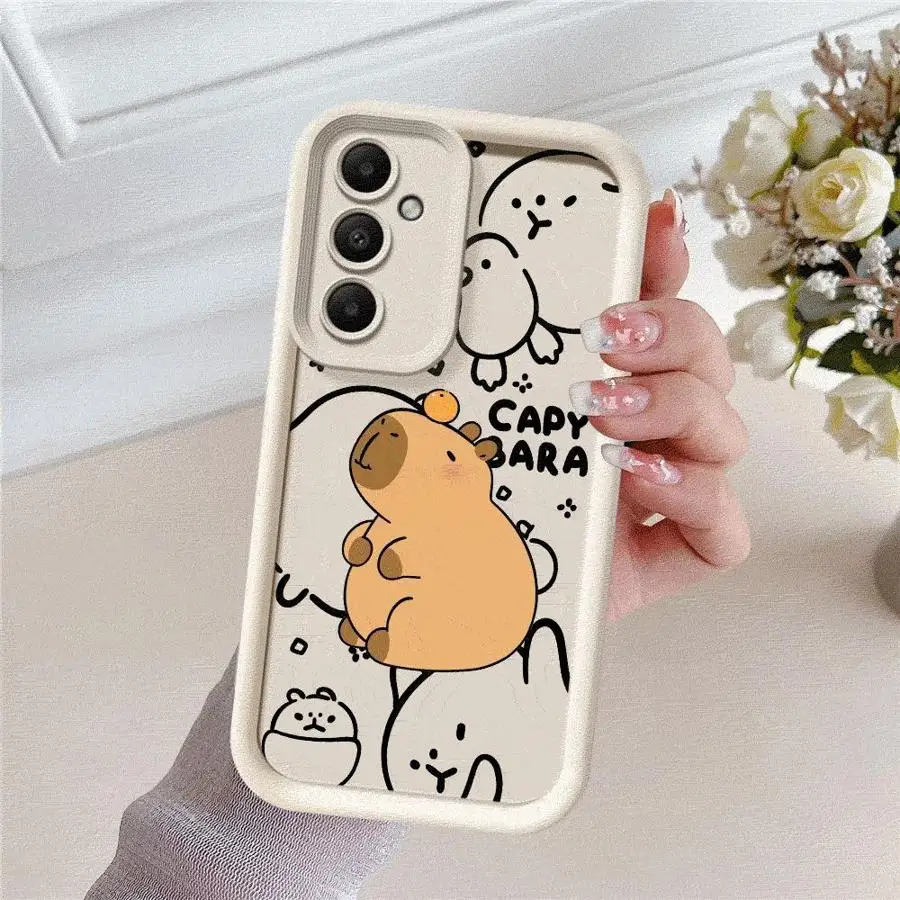 Capybara Cartoon Phone Case for Samsung Galaxy A14 A13 A15 A23 4G A34 A33 A53 A25 A24 A54 A73 A55 5G A11 Soft Cover