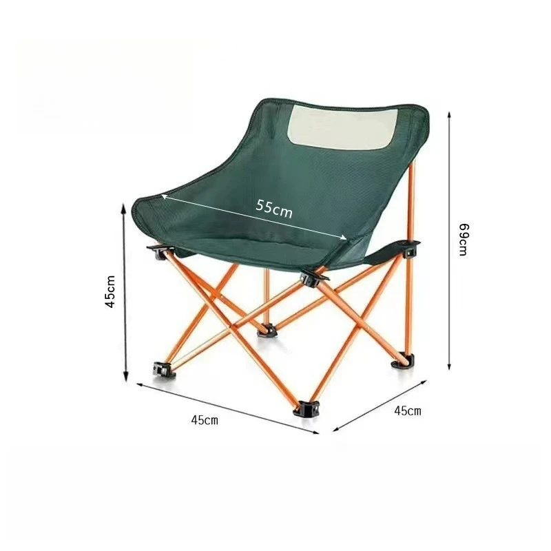 1Pcs Convenient Travel Camping Folding Chair Small Outdoor Folding Moon Chair