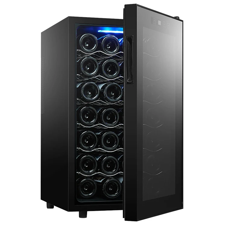 68L 28 Bottles Electronic Thermostatic Wine Cabinet Small Wine Refrigerator Wine Cooler For Home Bar Office