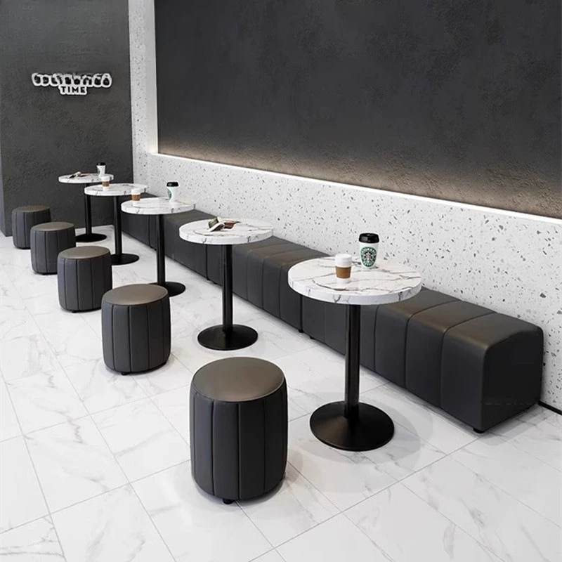 Leisure booth sofa clear bar table and chair booth combination coffee western restaurant wall booth sofa industrial style bench