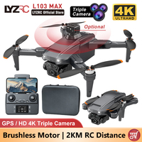 LYZRC L103MAX GPS Drone HD 4K Triple Camera Aerial Shot EIS Smart Anti-Shake Brushless Motor Foldable Wifi FPV RC Quadcopter