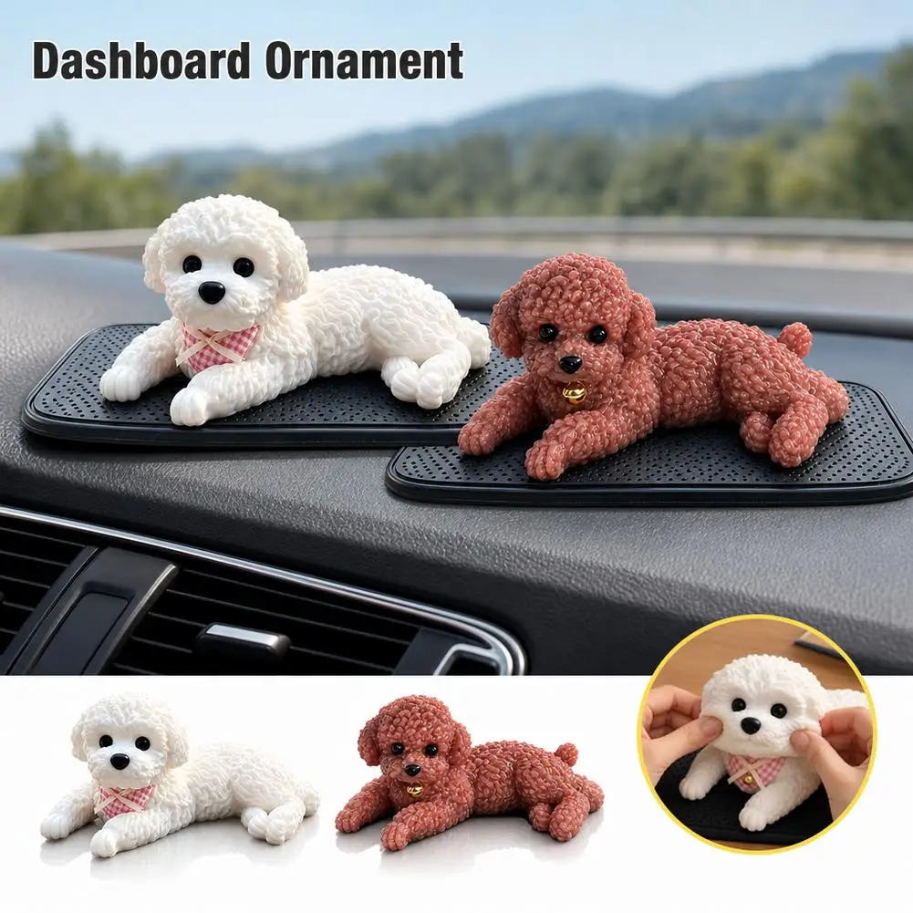 Dog Pinch Music Simulation Teddy Dog Ornament Cute Pet Dog Toy Personalized Car Central Control Ornament Children Gifts