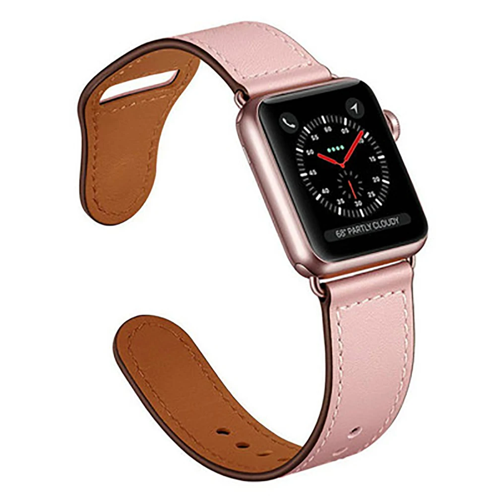 สายหนังสำหรับสายคาด Apple Watch 44มม./40มม. 42มม./38มม. สายนาฬิกาแบบหน้าปัด iWatch Apple Watch 5 4 3 SE 6