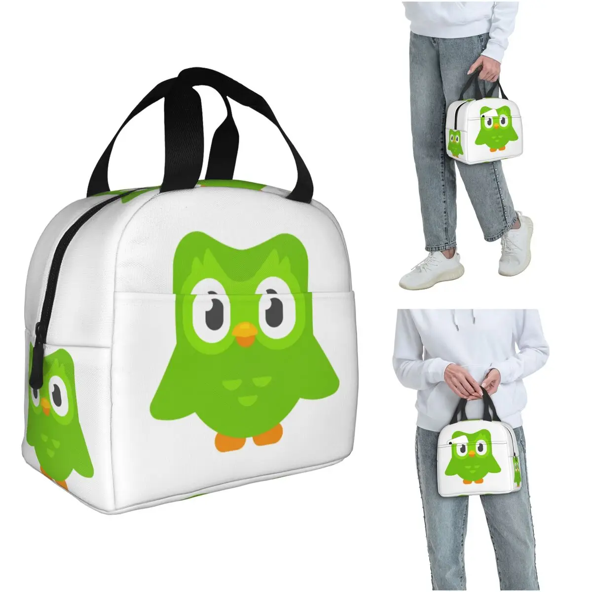 

Термосумка для обедов Duolingo Owl Duo для женщин и детей, портативная сумка-холодильник для еды