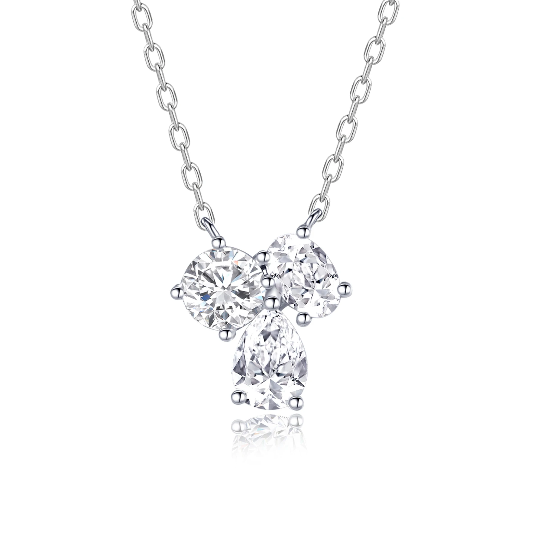

1.7 Carat Diamond Necklace IGI Certified Three Stones LAB GROWN Diamond Necklaces for Women Pendant Jewelry for Women