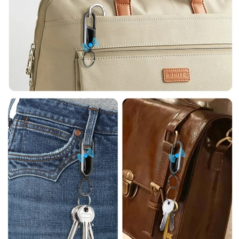OnePlus Anti-lost GPS Airtag Smart Carabiner Key Chain Keyring Find My Tracker To Attach Car Key Chain Fob For Use On Apple ios