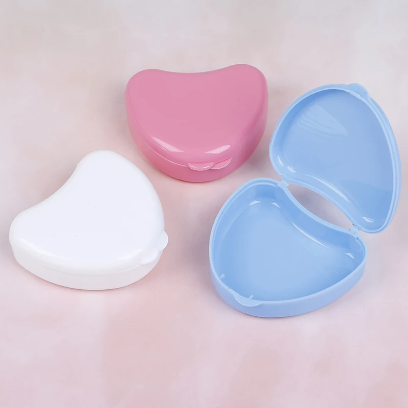 1PCS Plastic Tray Box Dental Orthodontic Retainer Box Case Plastic Teeth Container Denture Box False Teeth Protective Case