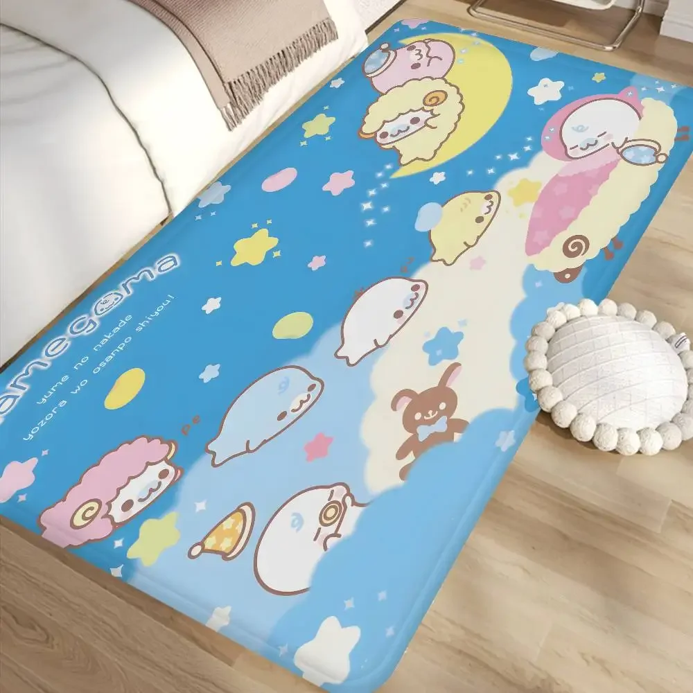 Cute Mamegoma Room Mats Anti-slip Absorb Water Long Strip Cushion Bedroon Mat Household Carpets